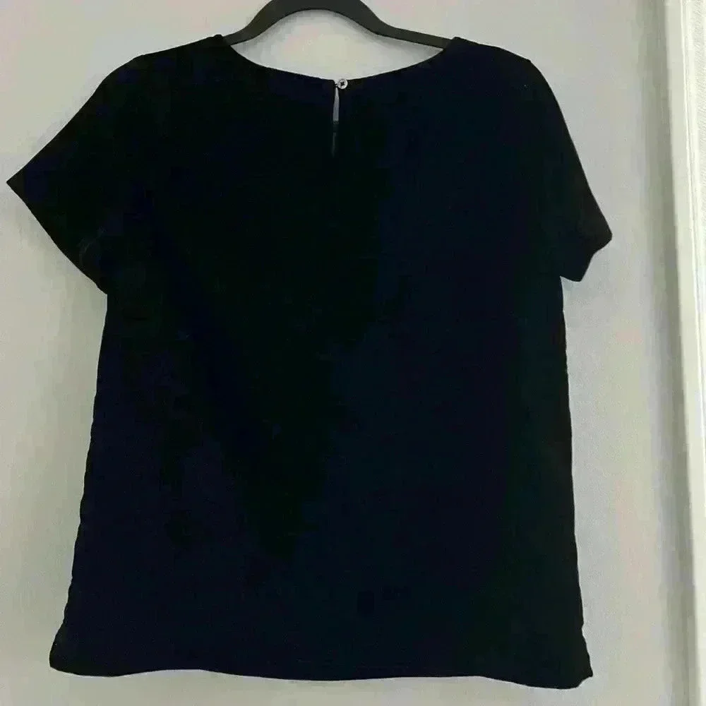 Jcrew velvet black tee